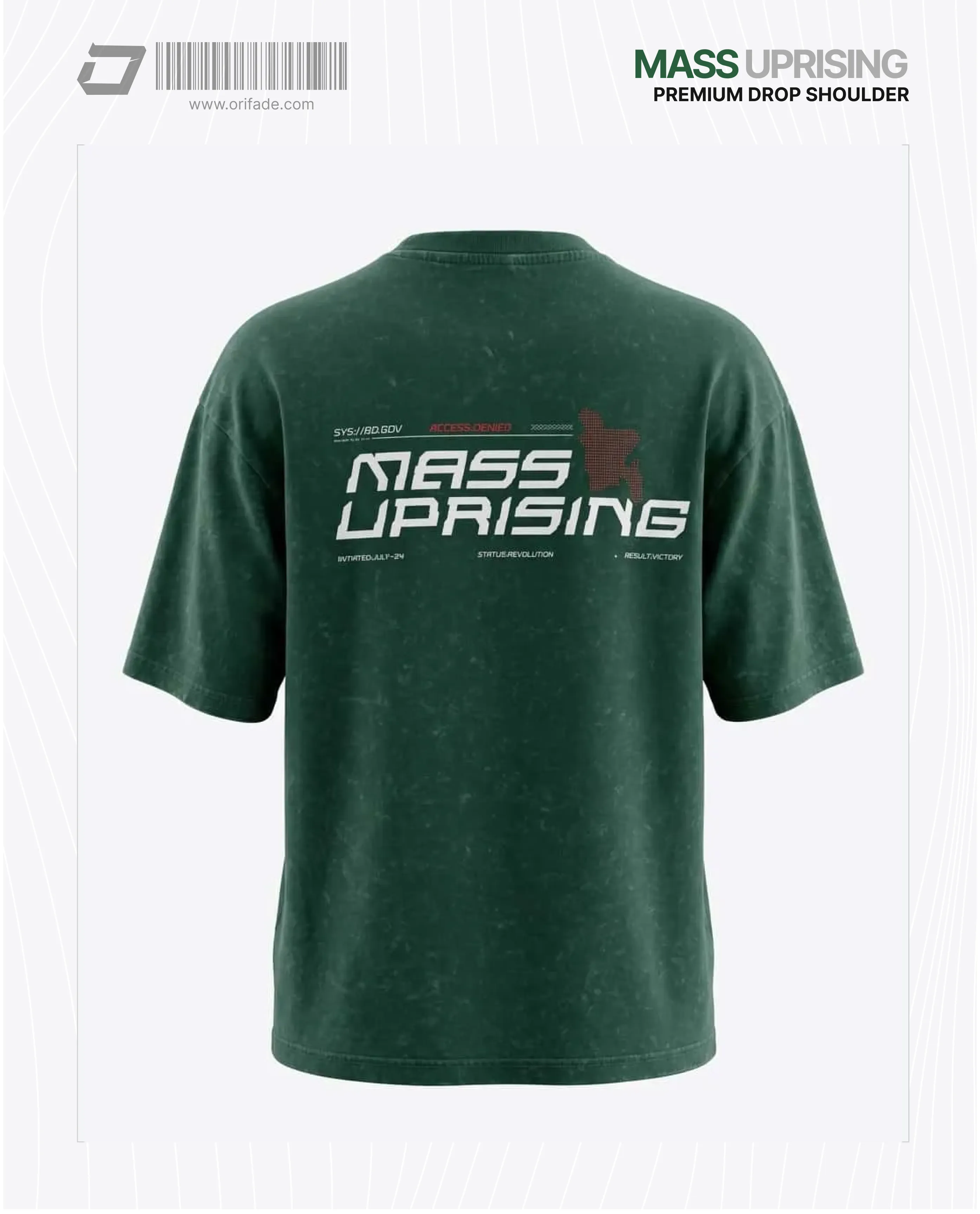 Mens Premium Drop Shoulder T-shirt - Mass uprising