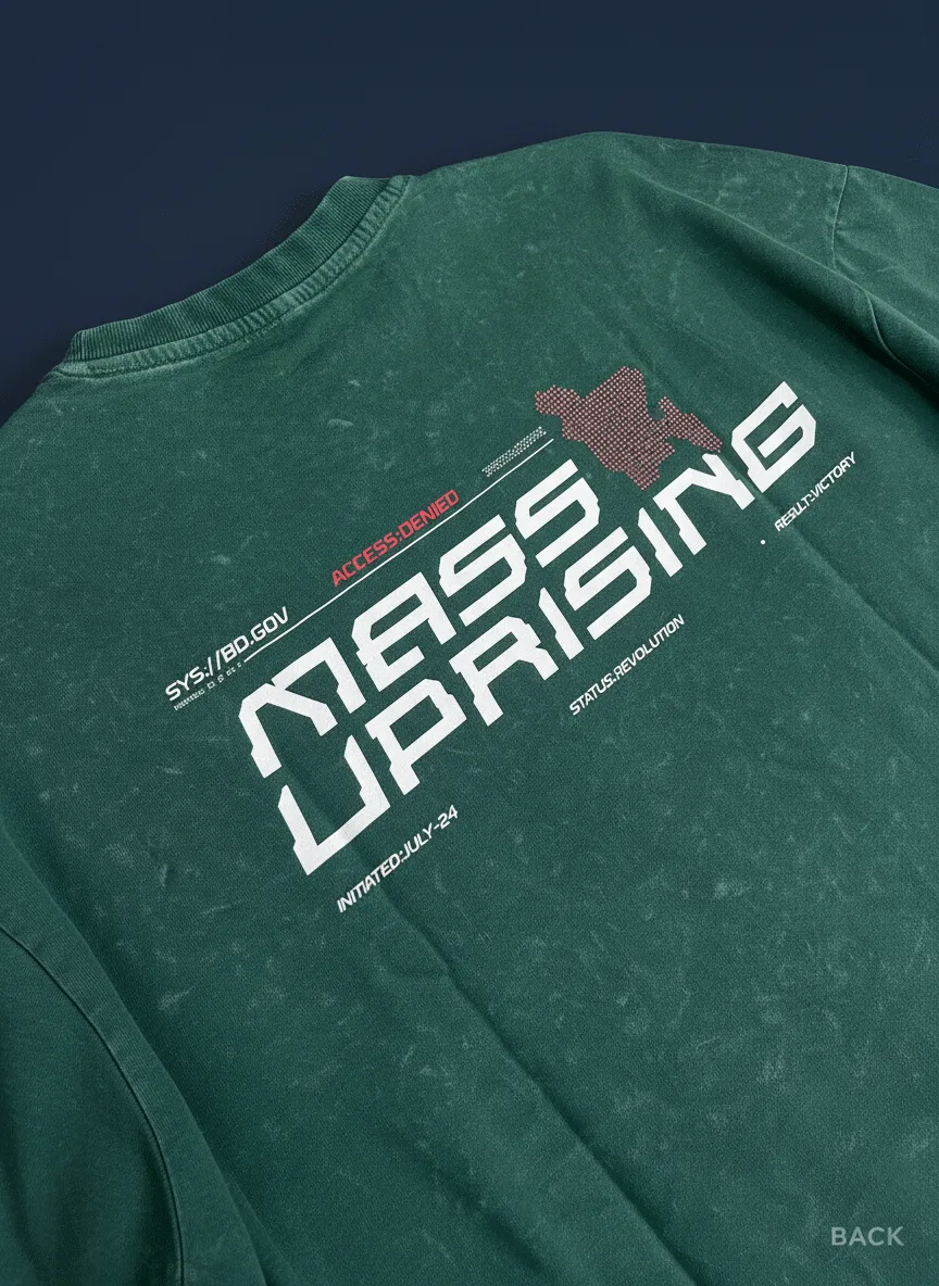 Mass Uprising - Acid Wash Drop Shoulder