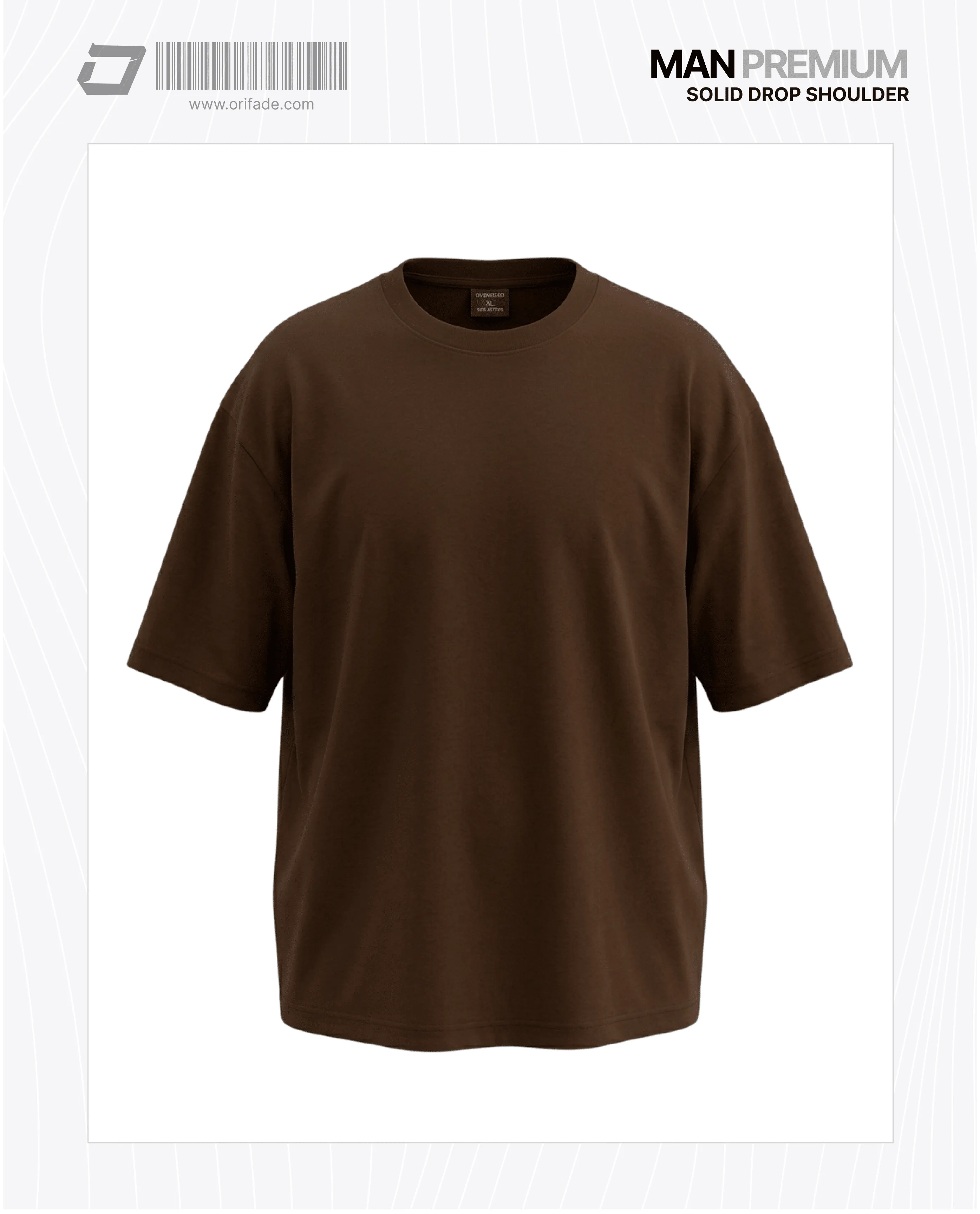 Mens Premium Blank Drop Shoulder T-shirt - COFFEE